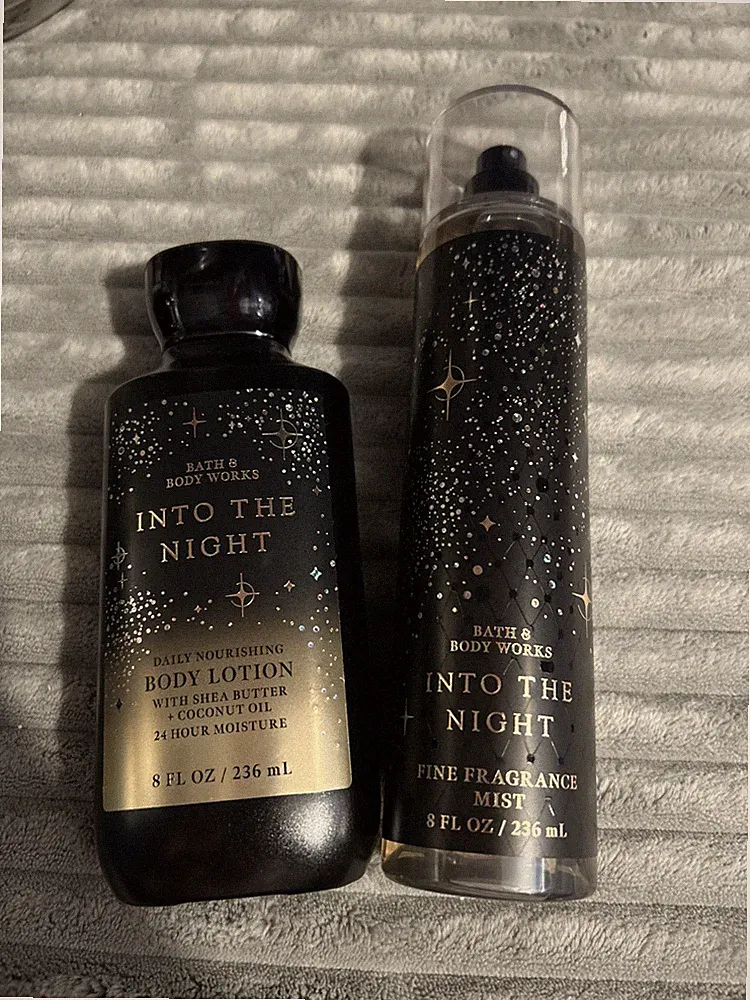 2-Pack Bath & Body Works INTO THE NIGHT Fragrance Mist & Body Lotion Gift Set