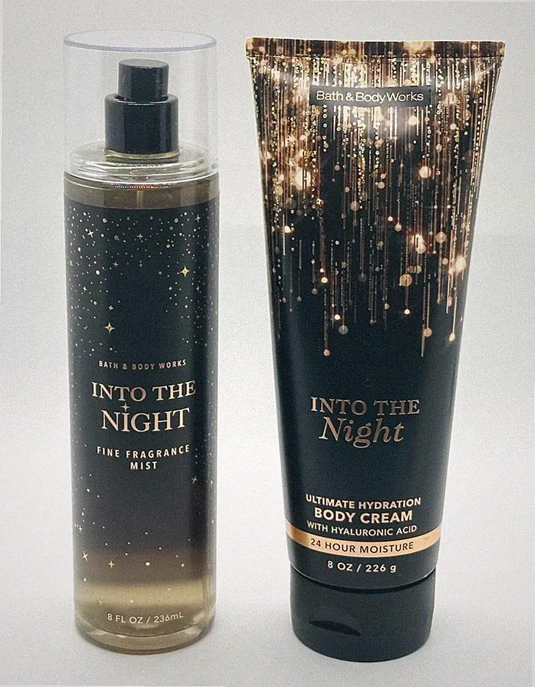 Bath & Body Works INTO THE NIGHT Body Cream & Fragrance Mist Gift Set 8 fl.oz