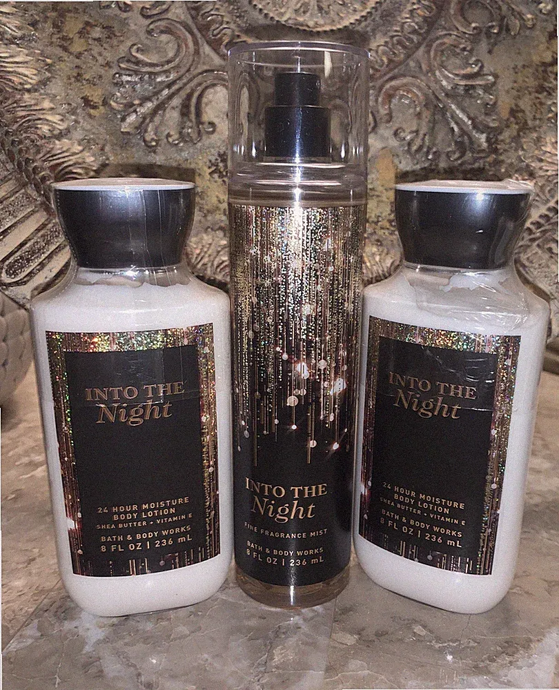 Bath Body Works INTO THE NIGHT Trio Gift Set~ Fragrance Mist & 2 Body Lotions~
