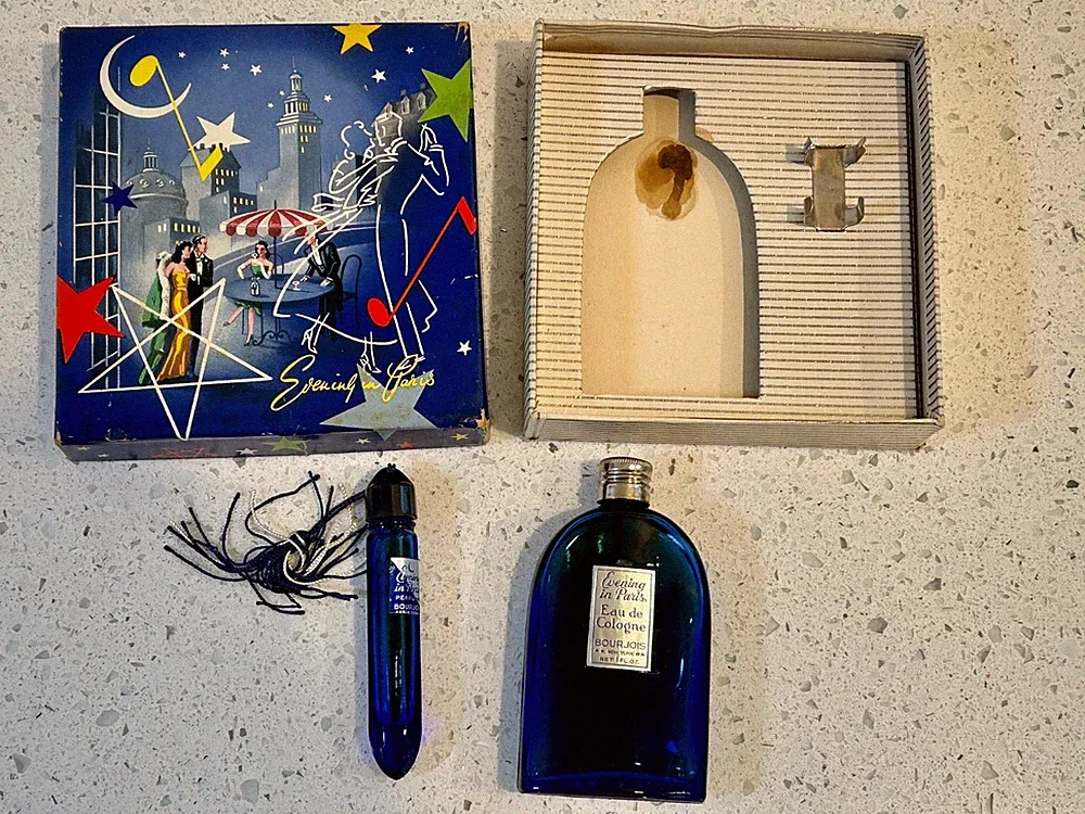 EVENING In PARIS Bourjois Women's Gift Set - 1 oz Eau de Cologne & Vial Perfume