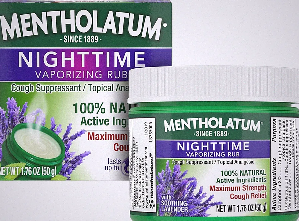 Mentholatum Nighttime Vaporizing Rub, Lavender Scent, 1.76 oz