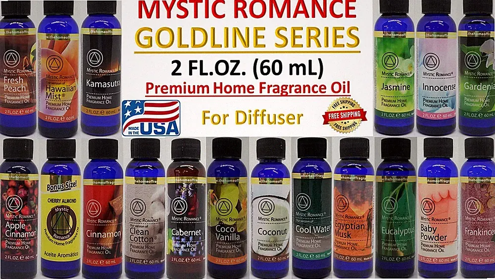 MYSTIC ROMANCE AROMAR GOLD LUXURY PREMIUM HOME FRAGRANCE OIL 60mL/2oz