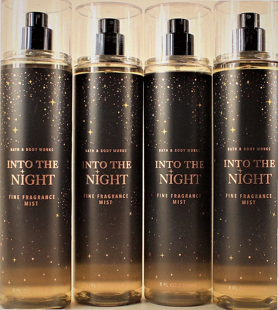 QTY 4 - Bath & Body Works INTO THE NIGHT Fine Fragrance Body Mist Spray 8 Oz