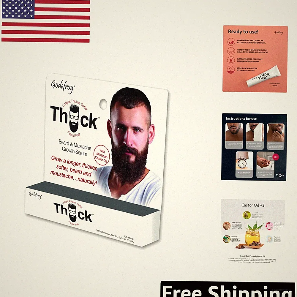 Thick Beard & Mustache Growth Serum 15ml – Nourishing Nighttime Treatment